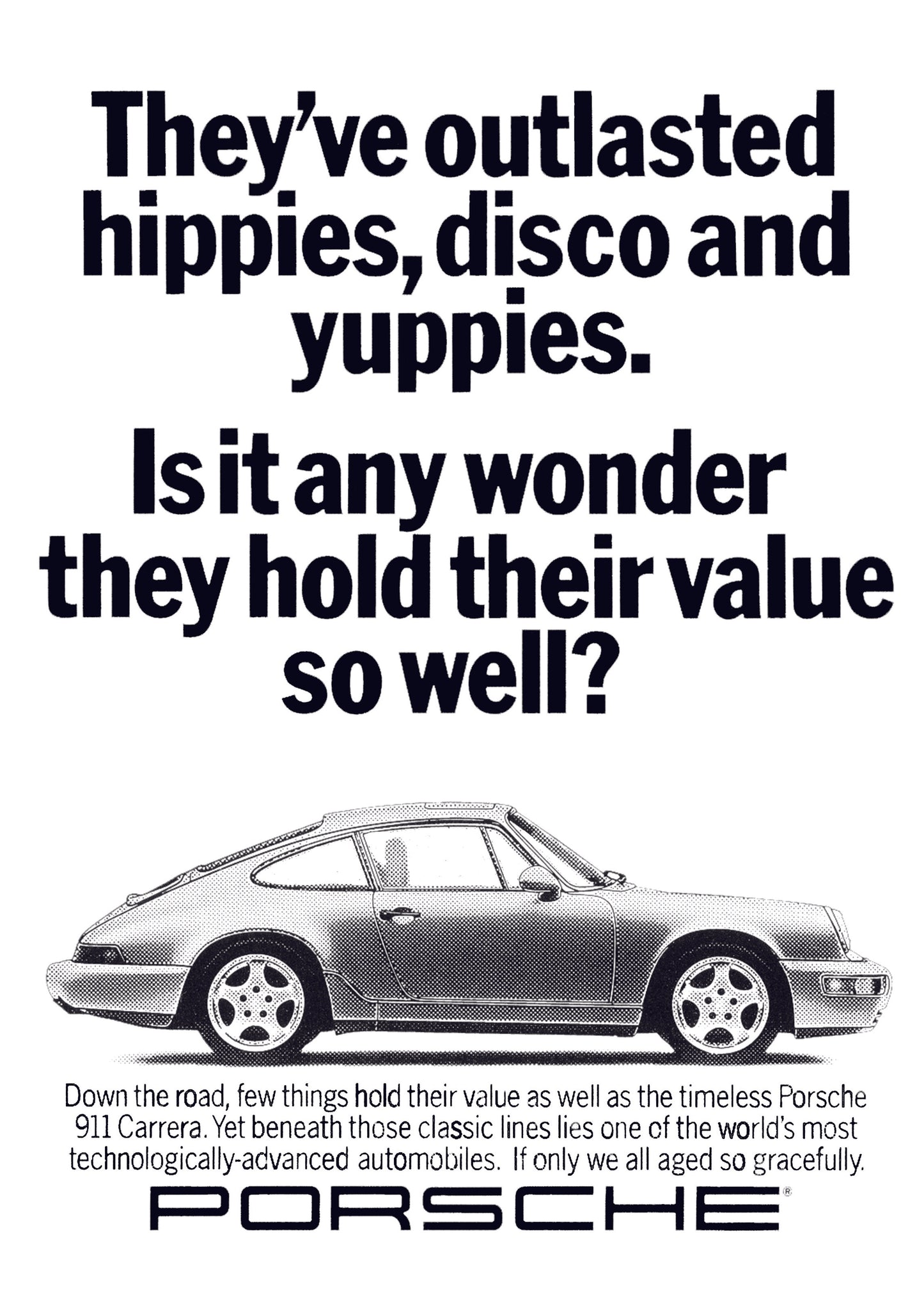 Poster alone "Owning a Nissan or a Mitsubishi" Porsche 911