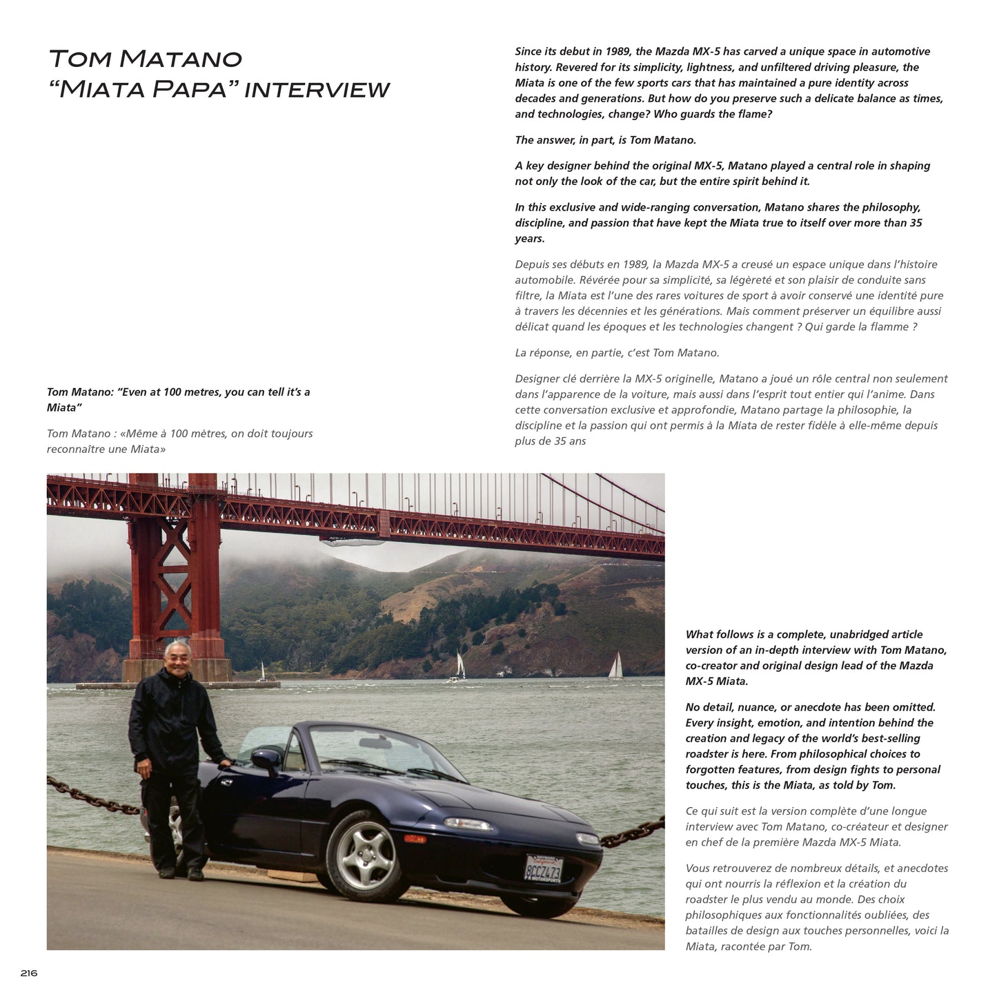 Le livre livre "Une Vie en MX-5" + cadeaux