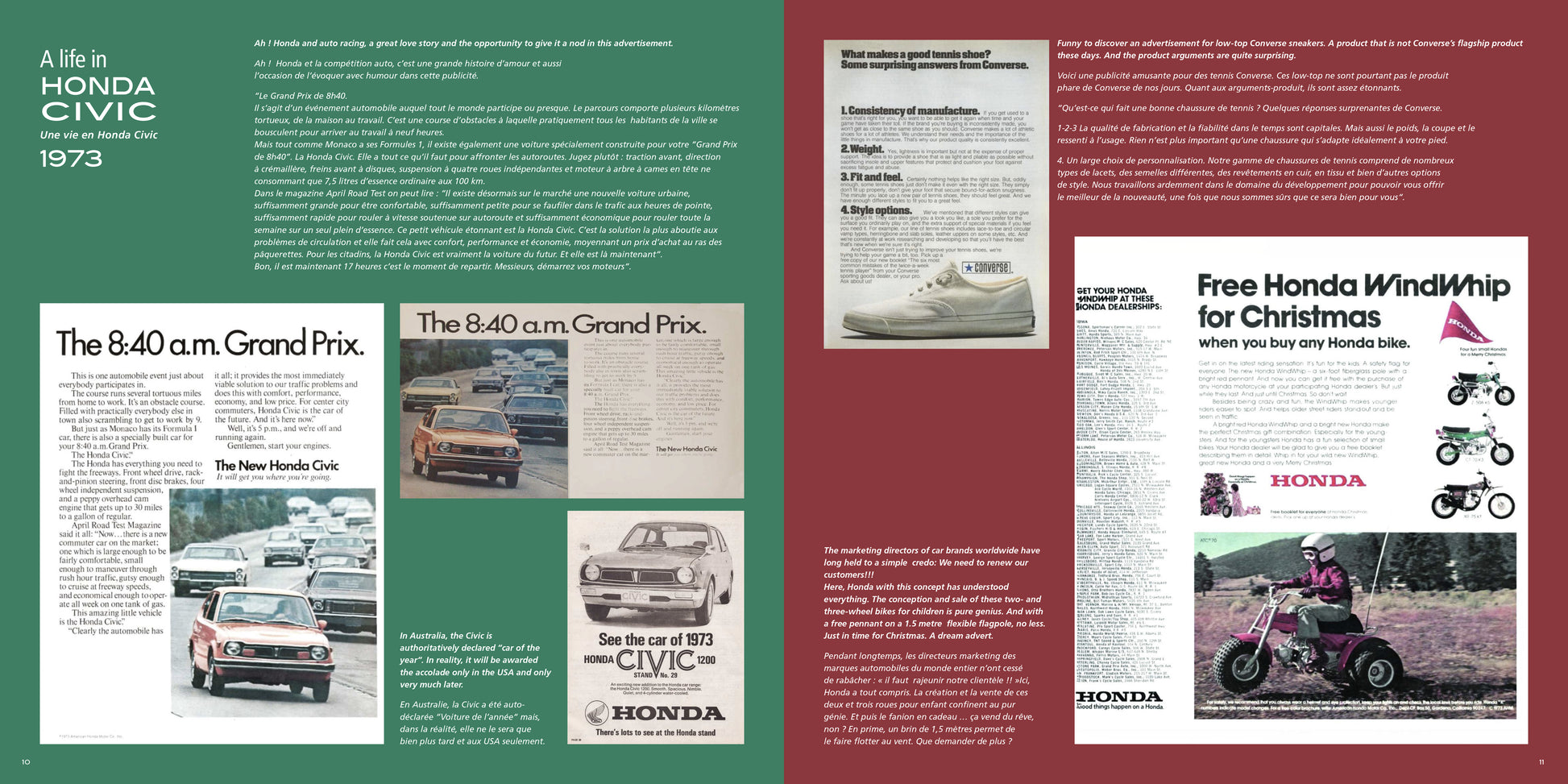 page book  a life in honda civic livre une vie en honda civic 
