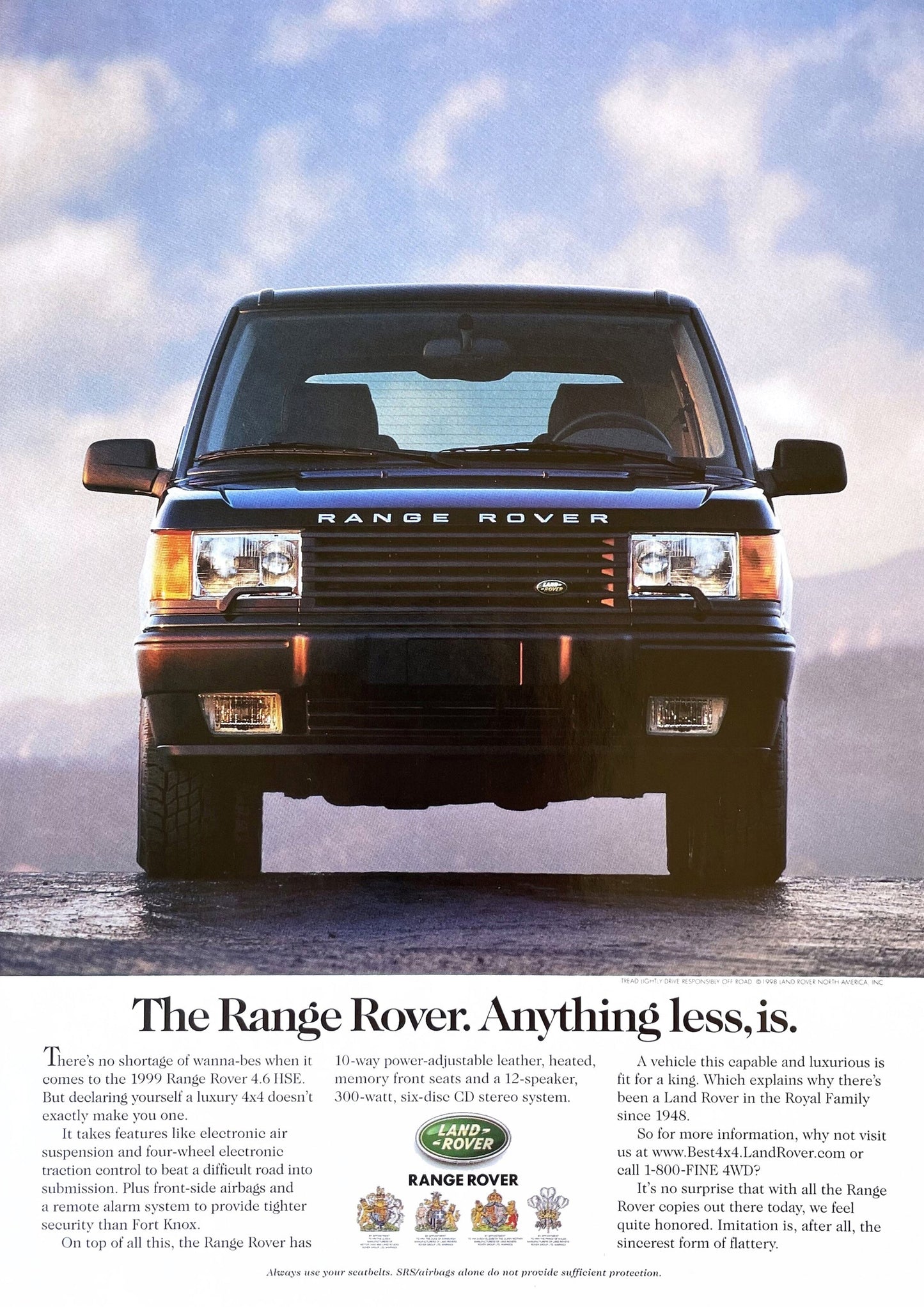 The book " A Life In Range Rover " + 6 posters + 6 postcards