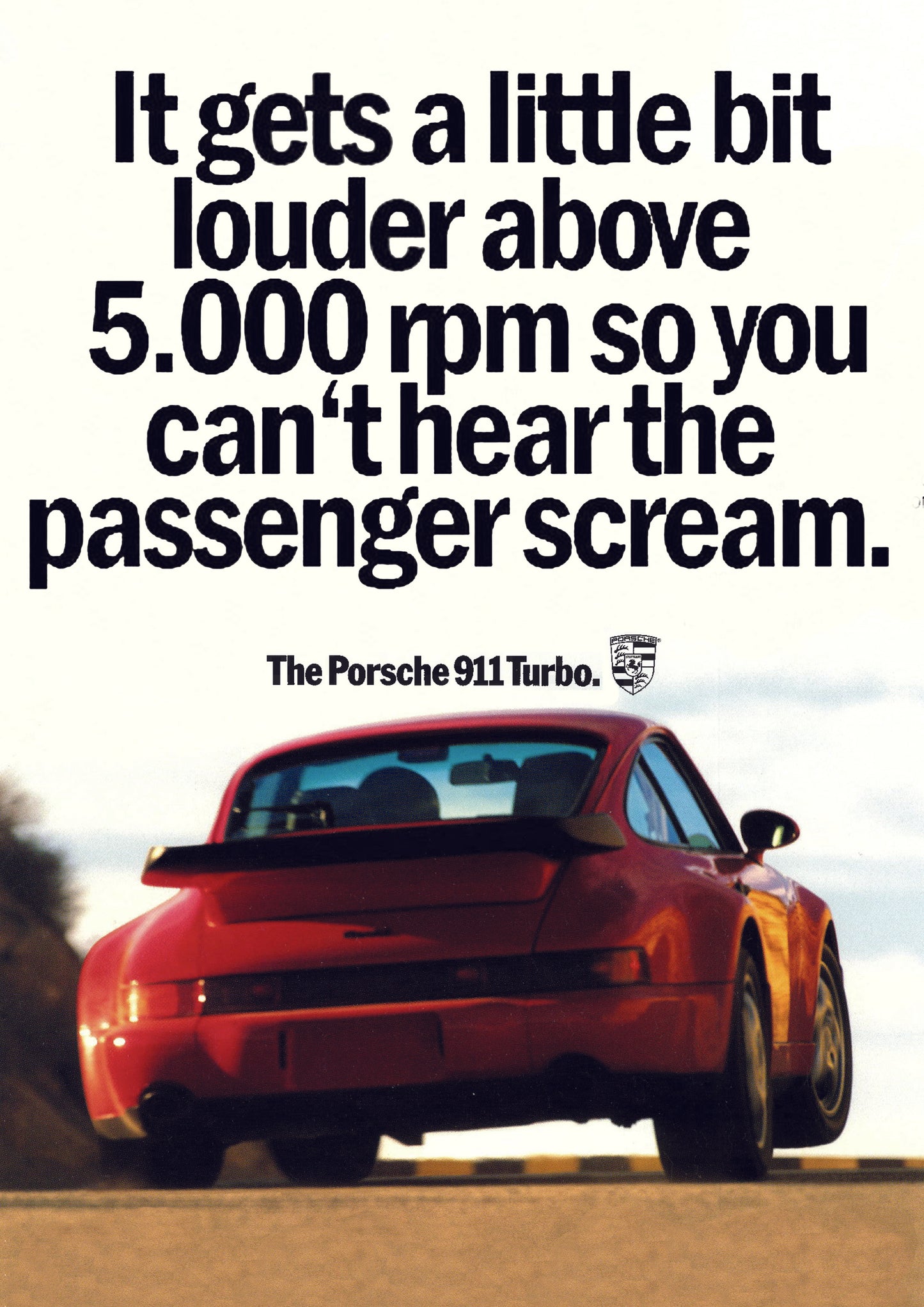 Poster alone  "How beat the trafic home" Porsche 911