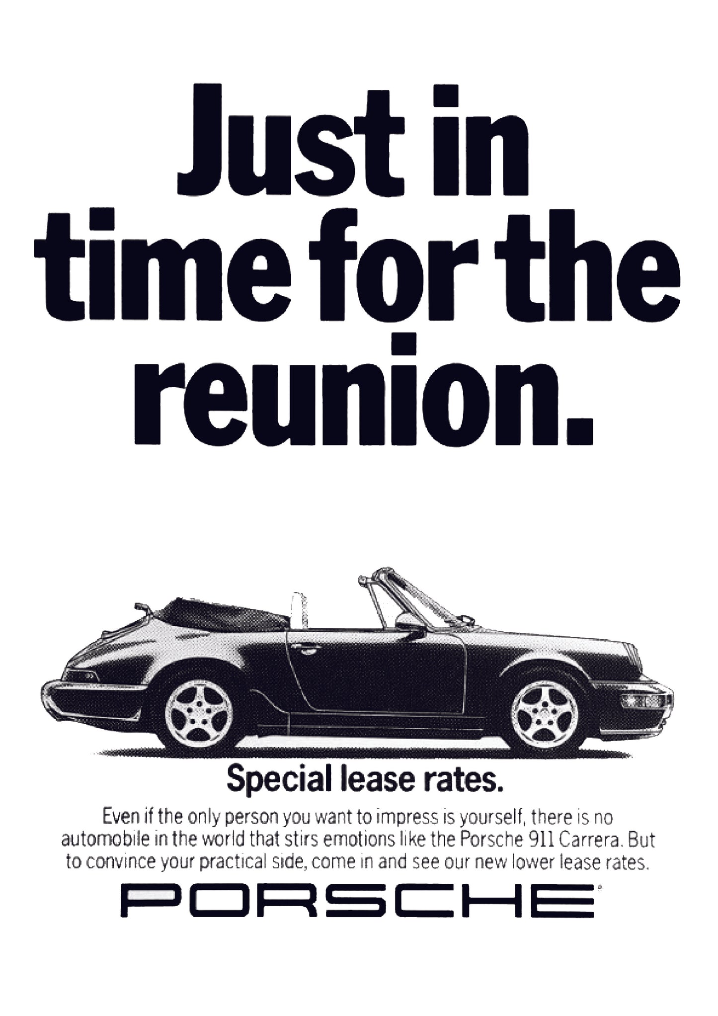 Poster alone  "How beat the trafic home" Porsche 911