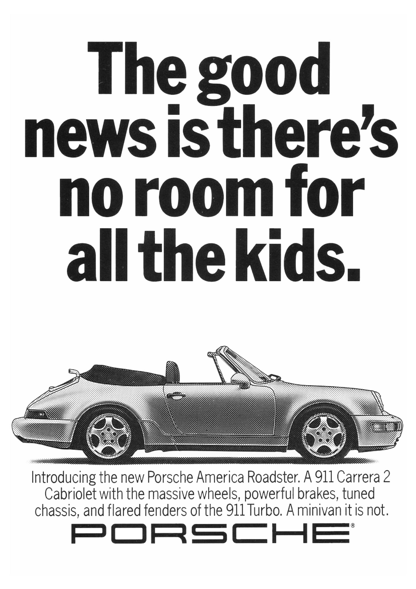Poster alone  "How beat the trafic home" Porsche 911