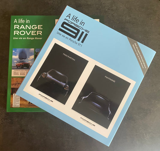2 Books A Life In Range Rover + A Life In Porsche 911  10 posters A4 for free + Free shipping