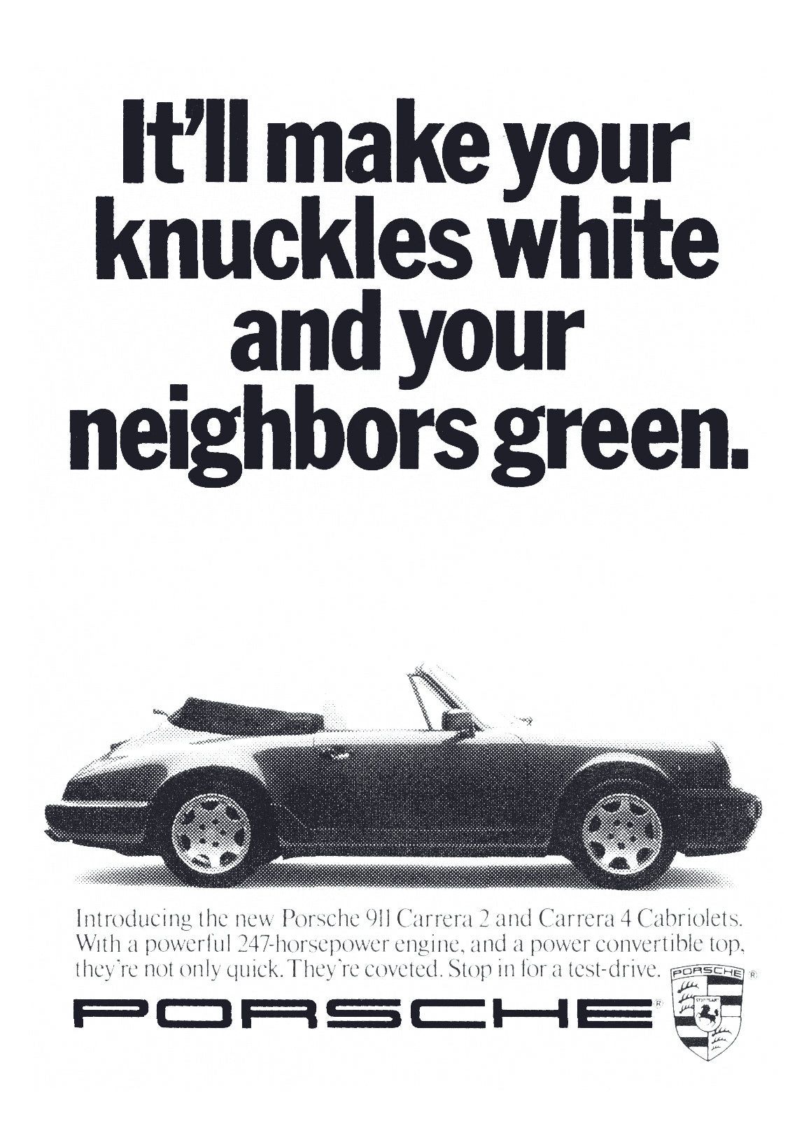 Poster alone  "How beat the trafic home" Porsche 911