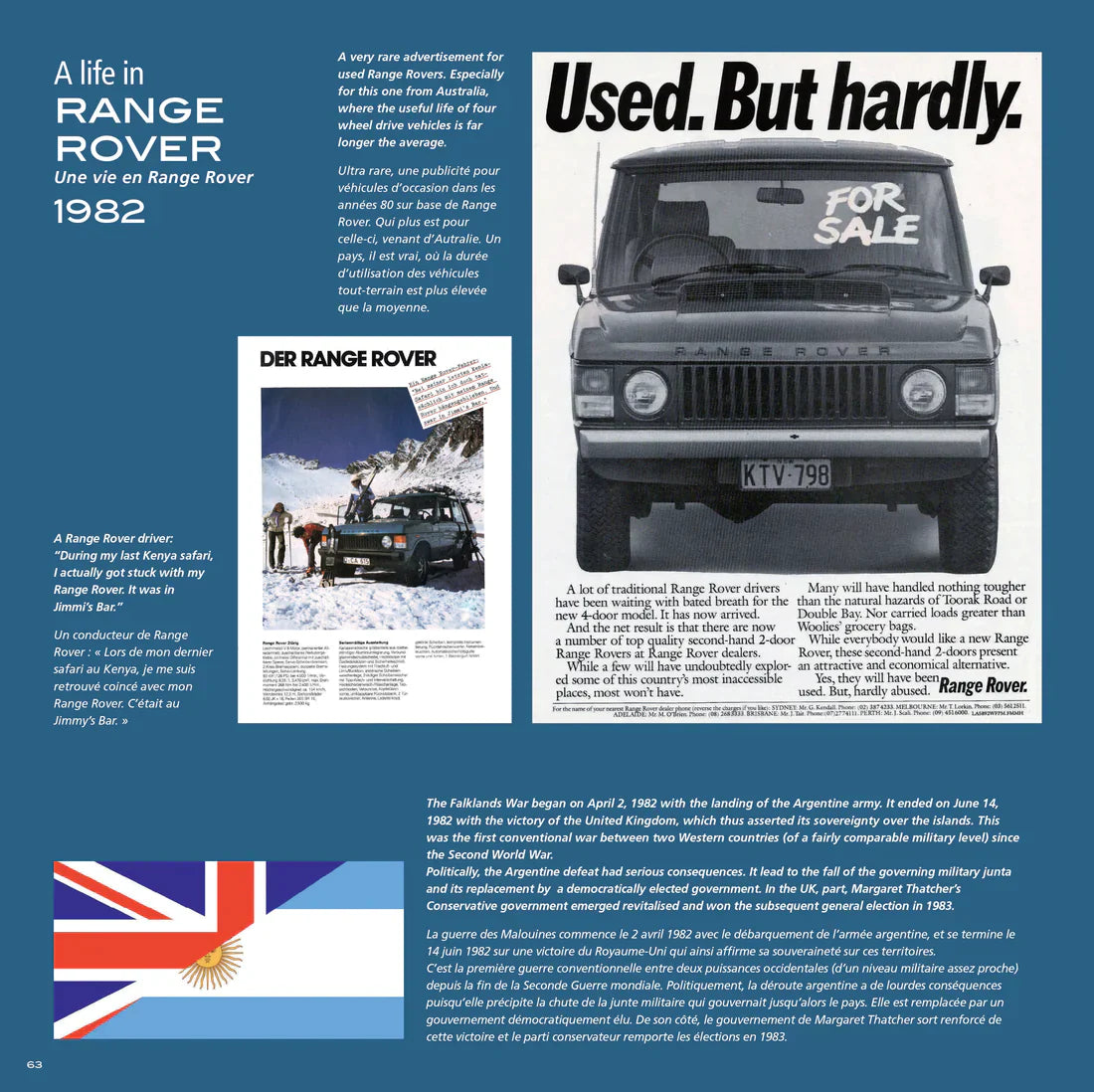 The book " A Life In Range Rover " + 6 posters